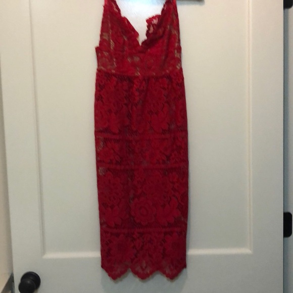 Stunning red lace Free People dress - Picture 2 of 7